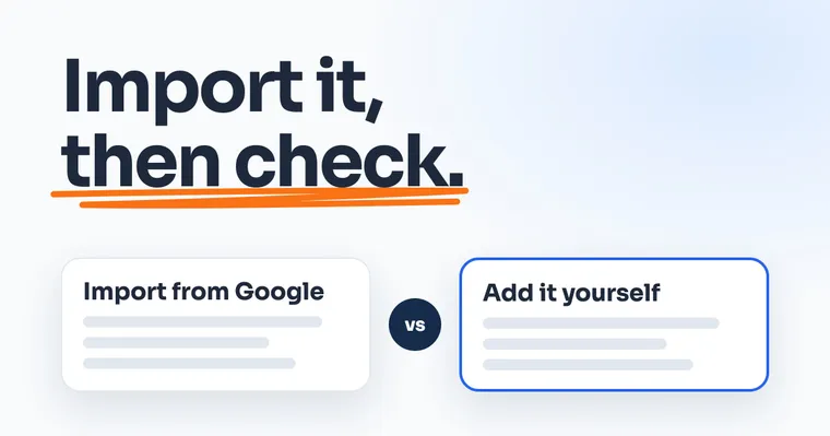 Cover: Import it, then check.