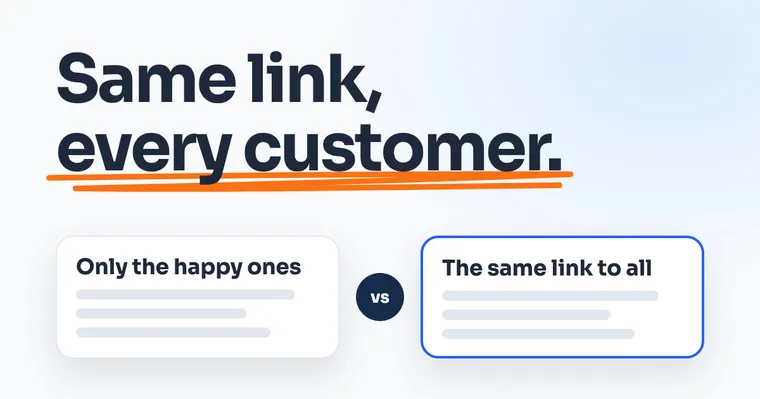 Cover: Same link, every customer.