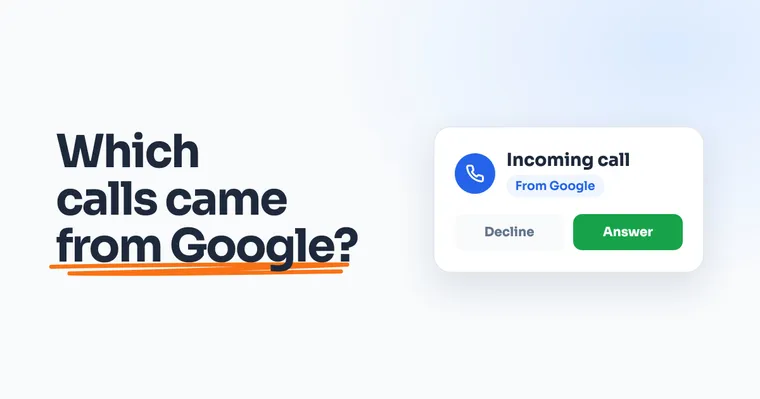 Cover: Which calls came from Google?