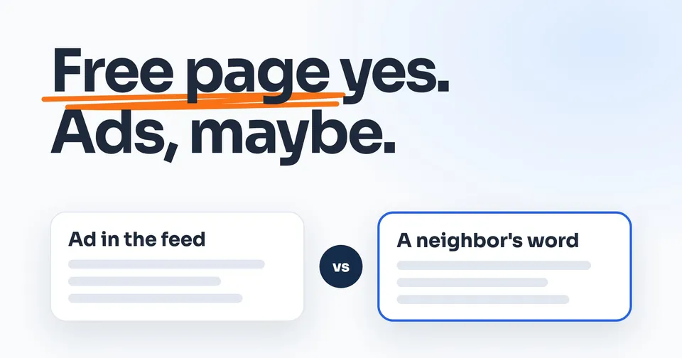 Free page yes. Ads, maybe.